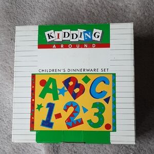 NIB Children's Dinnerware Set - Colorful ABC Design